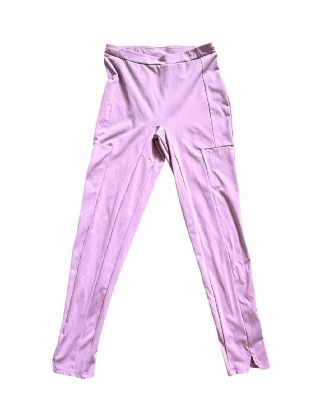 Gymshark Ori Leggings Mid-Rise Logo Yoga Pants in Pastel Grape Pink, Size XS